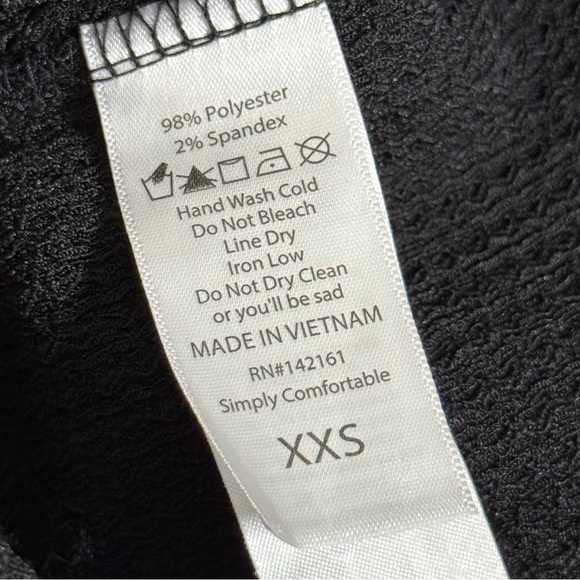 Lularoe XXS Black Textured Short Sleeve Ariel Dress - Picture 7 of 8